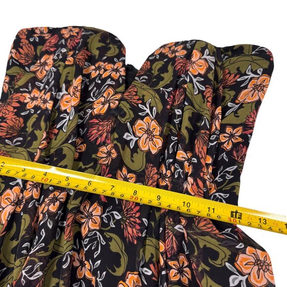 Nicholas Flowy Silk Gown SZ 2 Floral Chiffon Formal Maxi Dress Strapless Glam - Picture 9 of 15